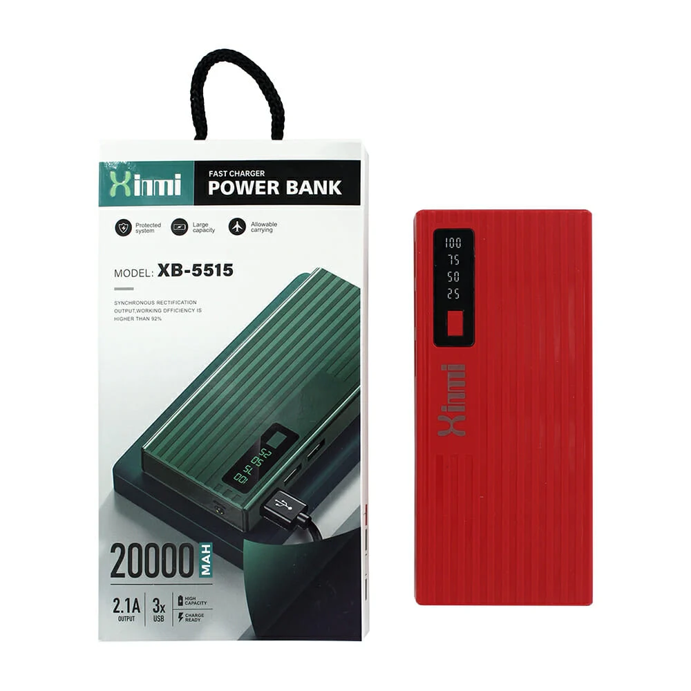 Power bank batería portátil xinmi con indicador de batería, 3 puertos…
