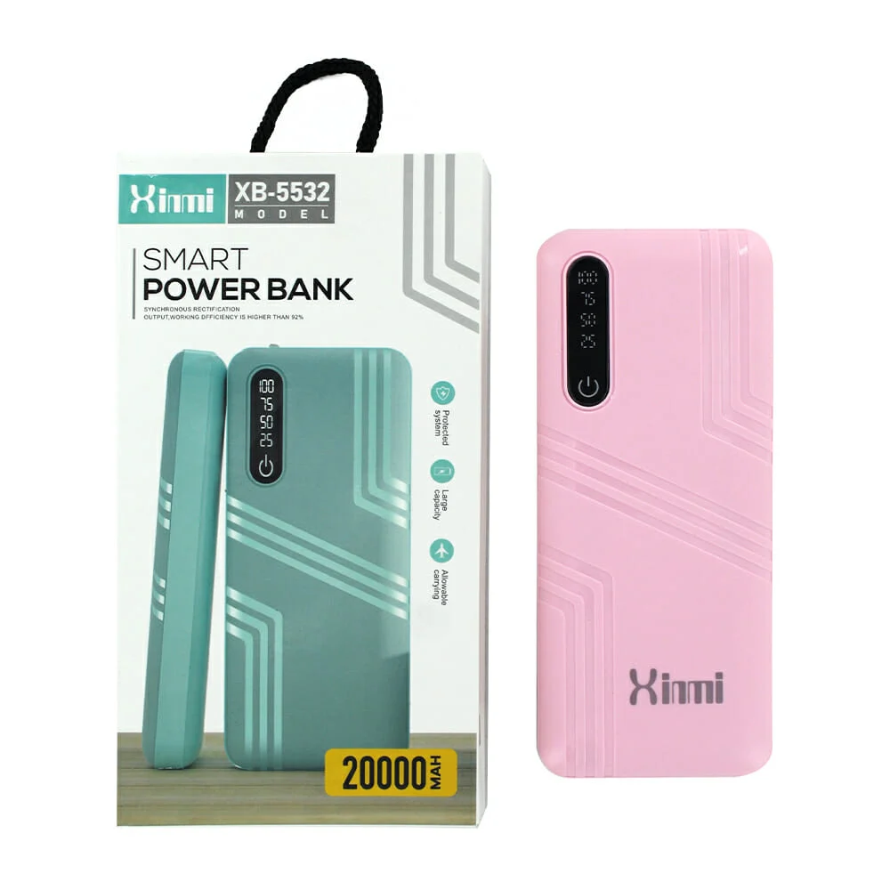 Power bank batería portátil xinmi con indicador de batería, 3 puertos…