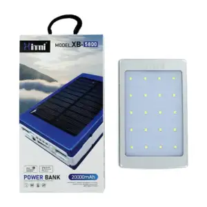 Power bank batería portátil solar xinmi con lámpara led, 2 puertos us…