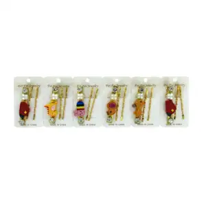 Blíster 3 broches / pasadores con decoración de animalito y perlas fa…