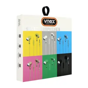 Audífonos alámbricos bicolor vmex, con entrada auxiliar, micrófono y …