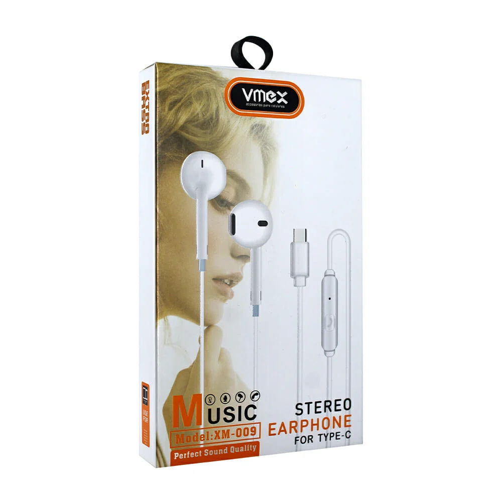 Audífonos tipo earphones alámbricos vmex, con control de llamada, mic…
