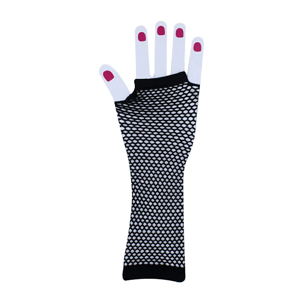 1 par de mangas en malla / guantes largos de red sin dedos / y-24-2b …