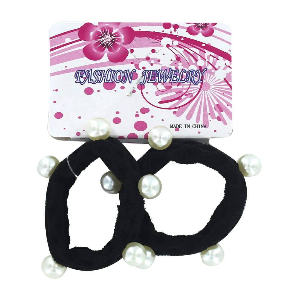 Paquete 2 pzas donas con perlas de fantasía para el cabello / fashion…