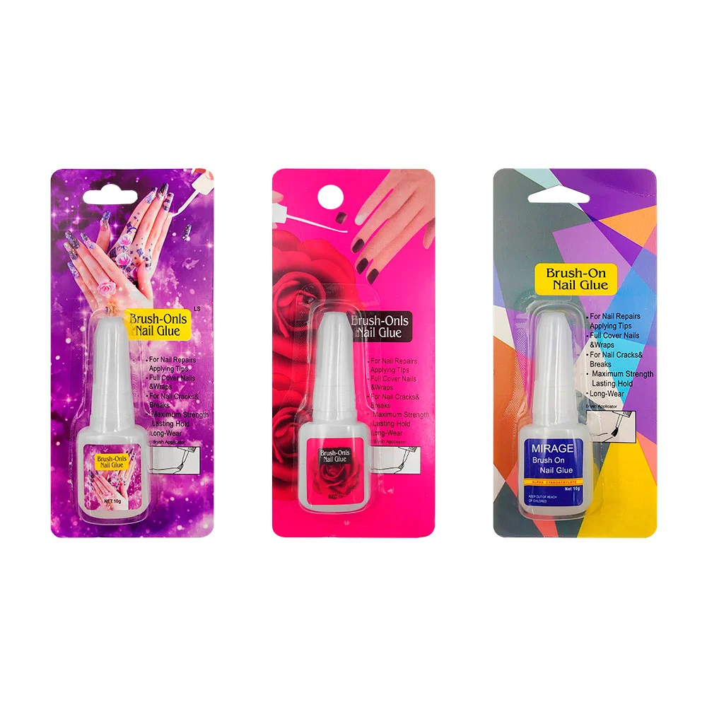 1pza Mini pegamento líquido para uñas con pincel, variedad de modelos…