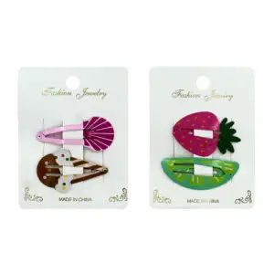 Paquete con 2 broches en forma de alimentos para el cabello, variedad…