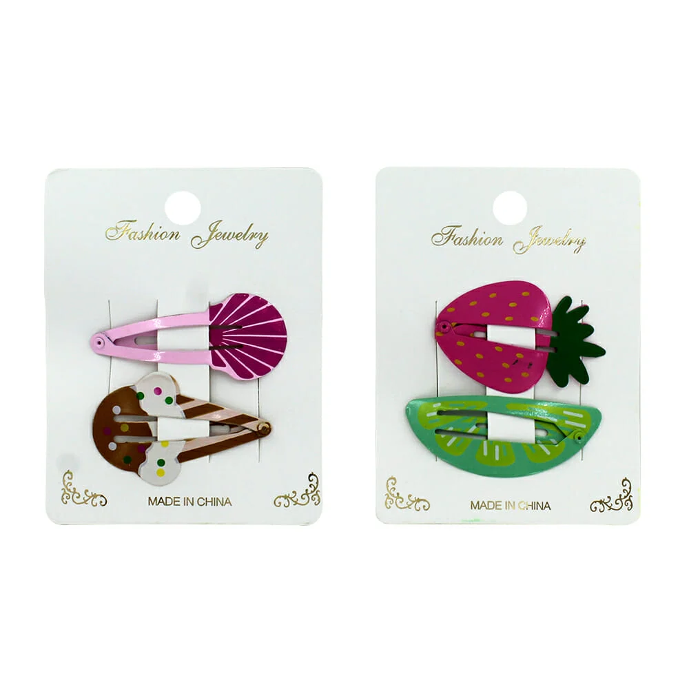 Paquete con 2 broches en forma de alimentos para el cabello, variedad…