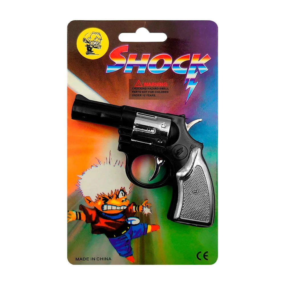 Mini pistola para broma de toques y mini lamparita, variedad