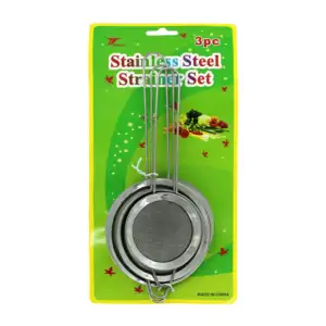 Kit de 3 coladores metálicos shunyi de diversos tamaños / kc42487 / t…