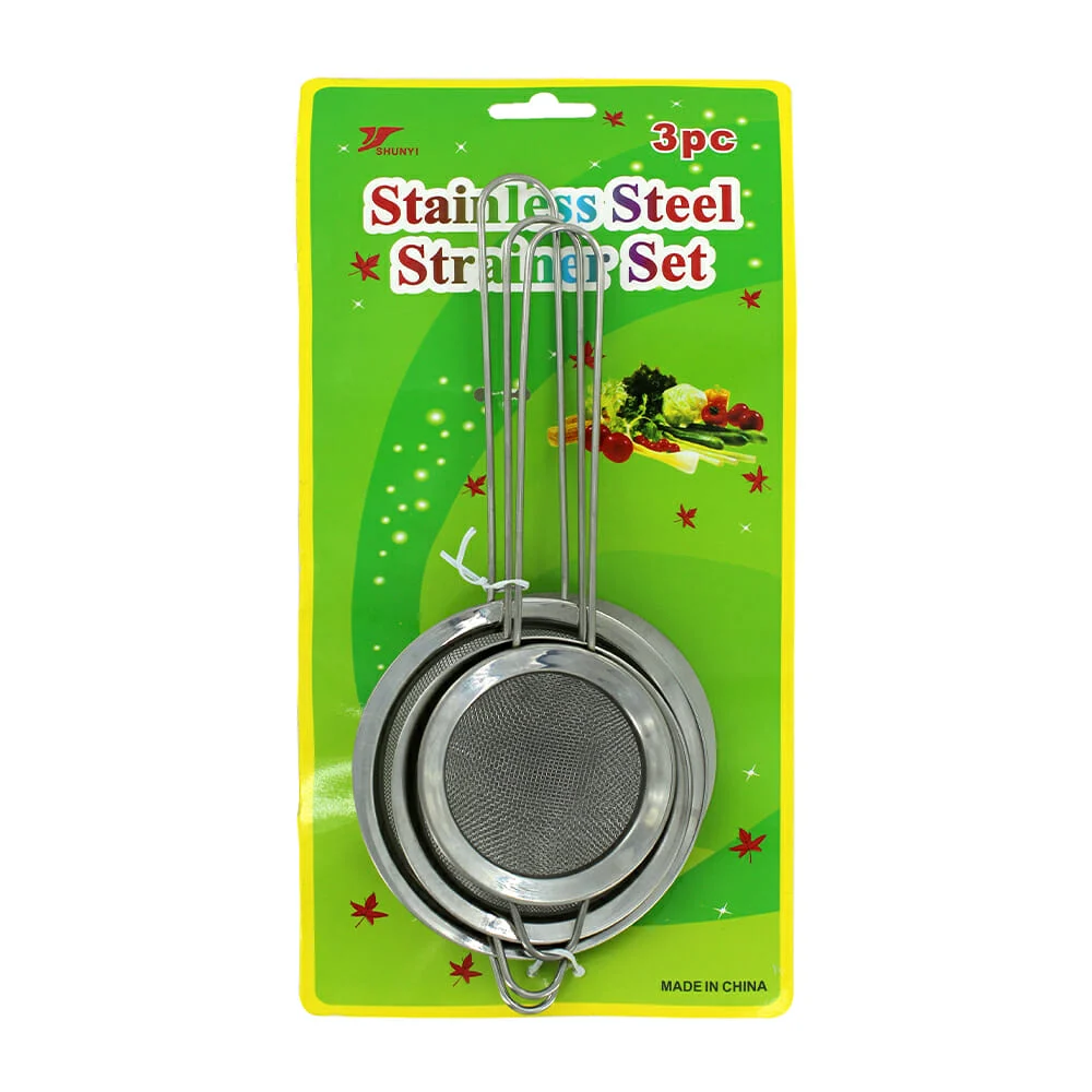 Kit de 3 coladores metálicos shunyi de diversos tamaños / kc42487 / t…