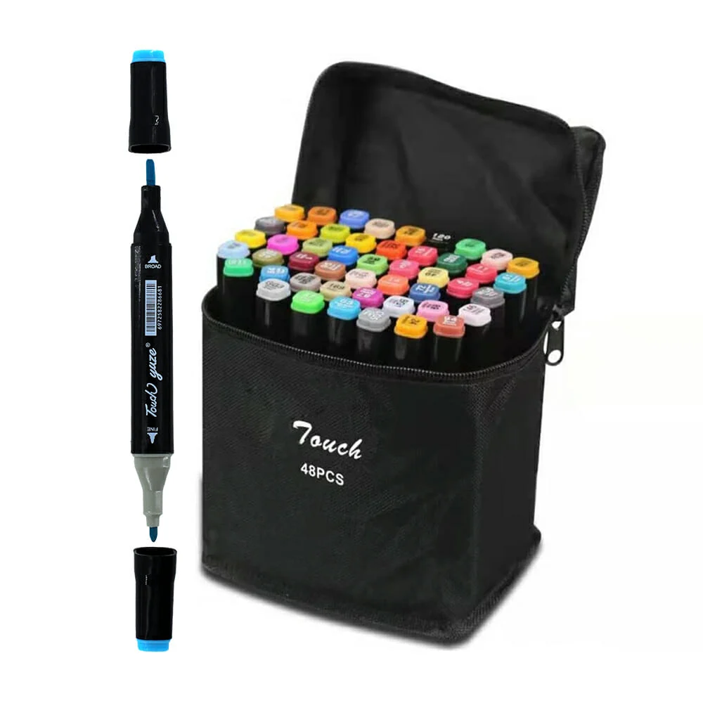 Estuche con 48 plumones marcadores doble punta de colores / ts1848 / …