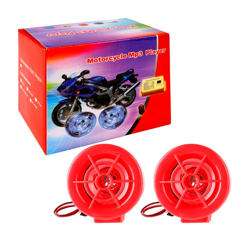 Juego de 2 bocinas altavoces mp3 para motocicleta con caja de audio y…