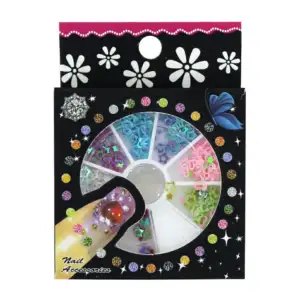 Estuche redondo chico de 8 compartimentos con figuras decorativas par…