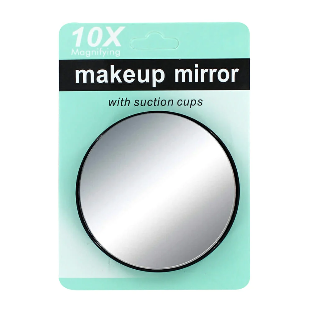Mini espejo de maquillaje con chupón adherible + aumento x10 zb-0068