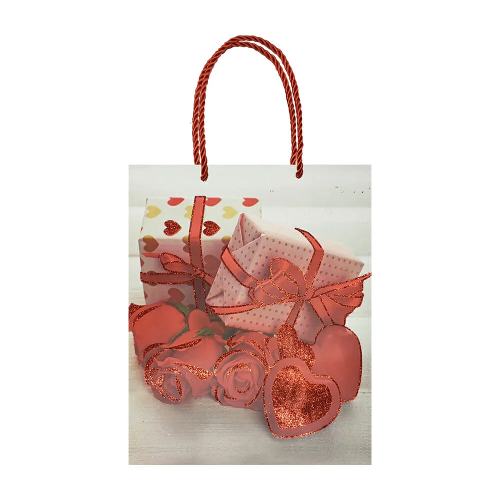 1pza Bolsa mediana con diseño para regalo 26x32x10cm, variedad de col…