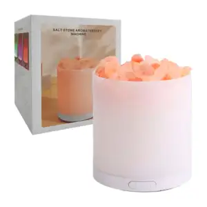 Humidificador de aromaterapia cilíndrico con sales, luces y capacidad…