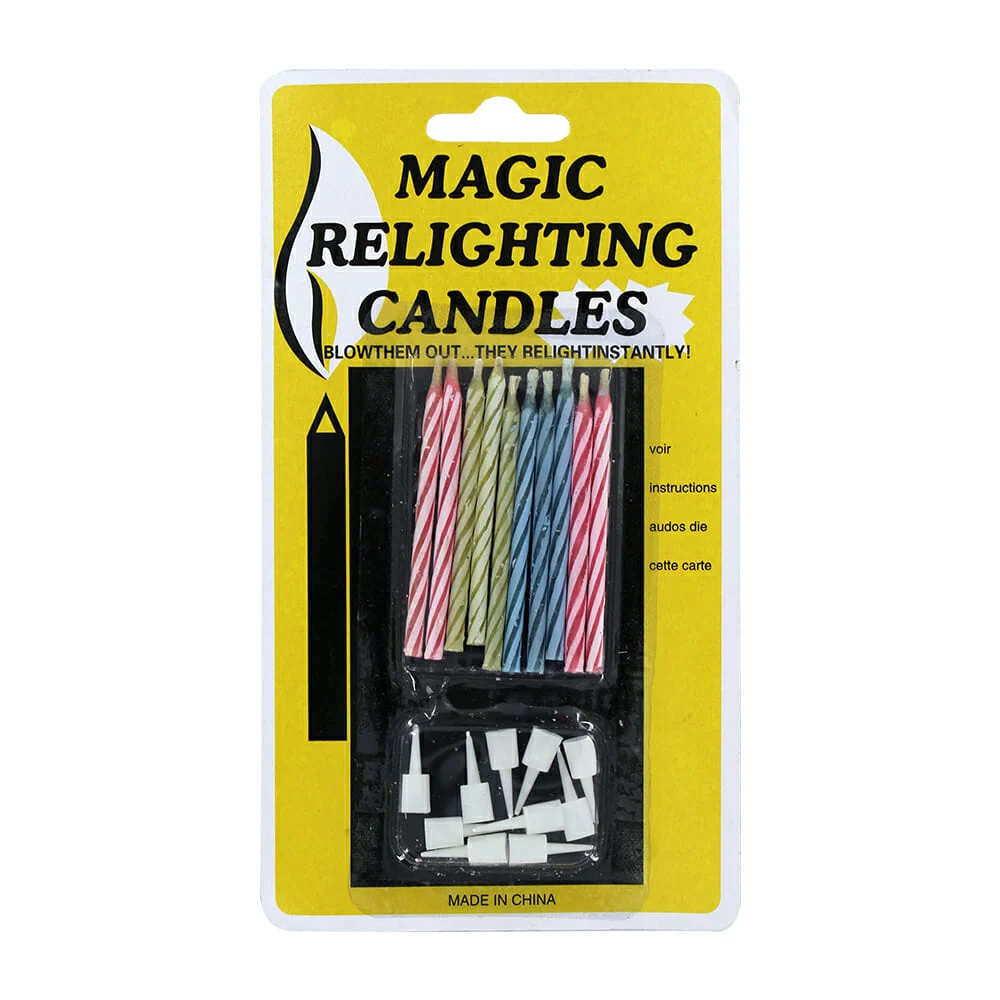 Paquete con 10 mini velas mágicas para broma con 10 mini bases, 5.5cm…