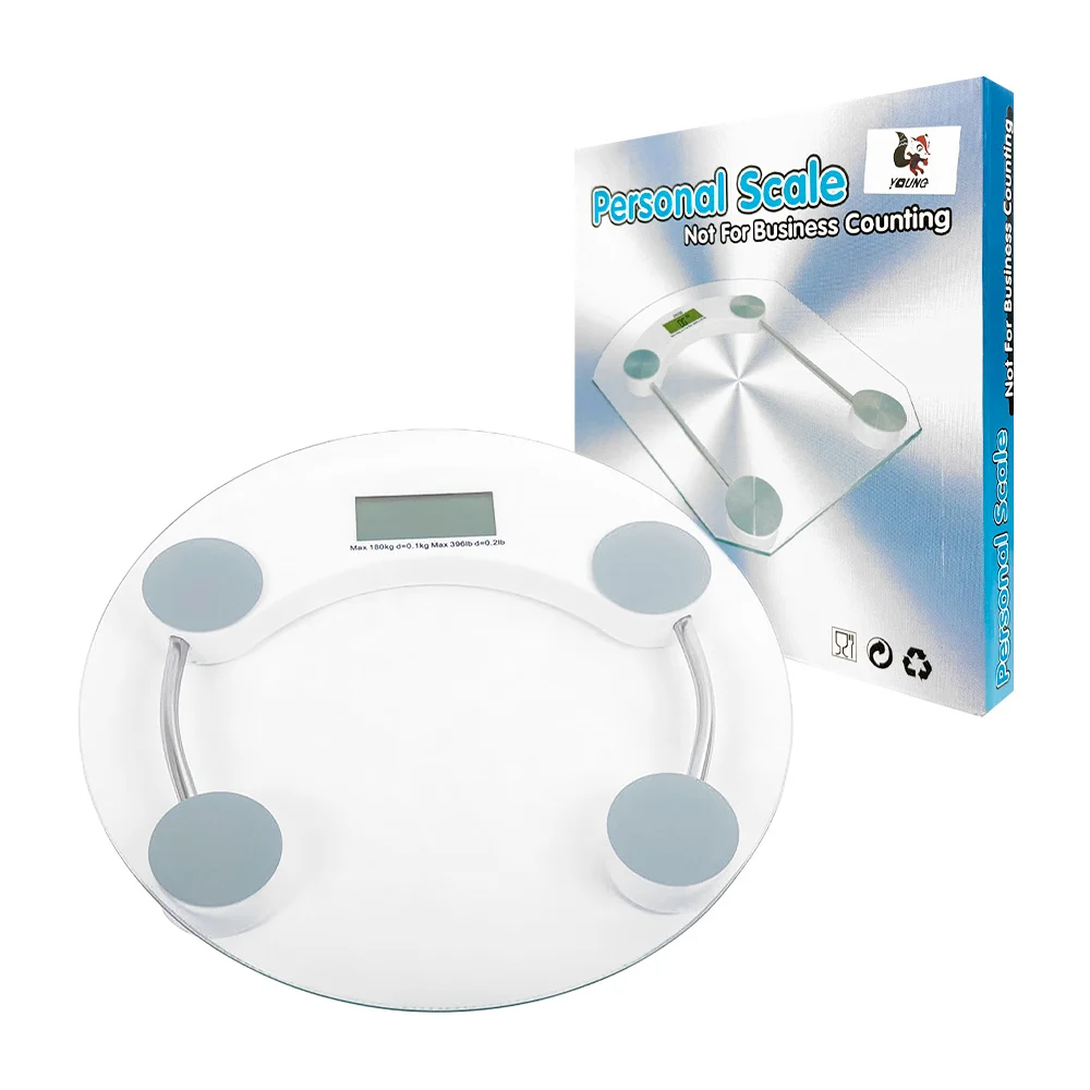 Bascula con base de cristal y pantalla digital, soporta hasta 180kg /…