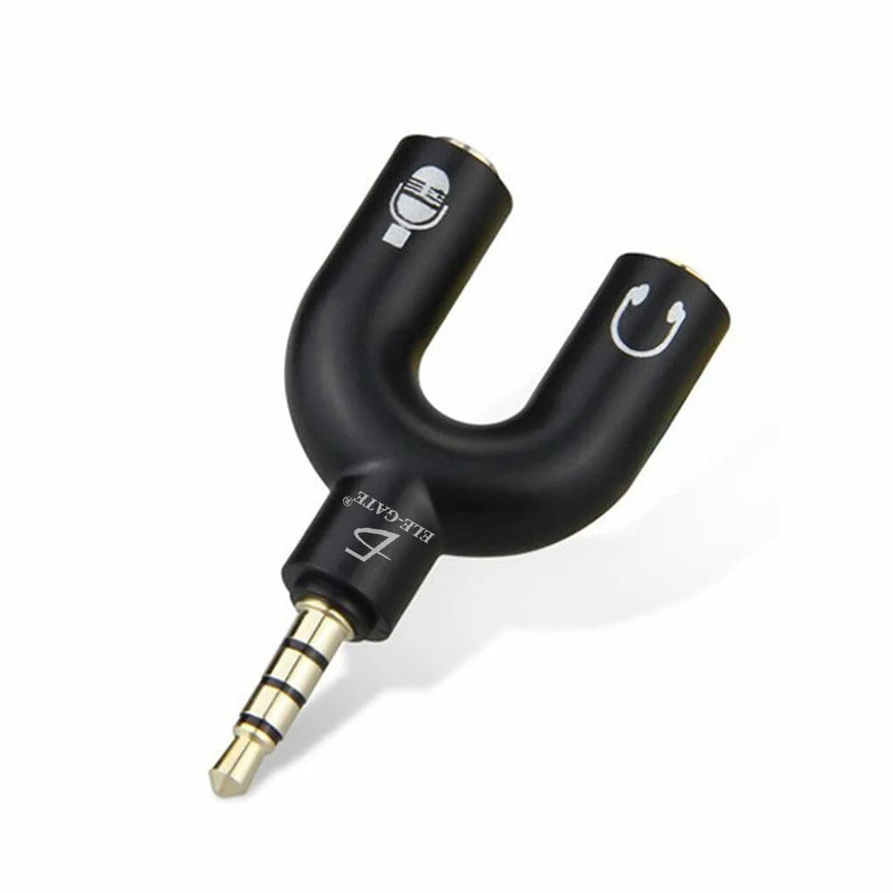 Divisor de audio estéreo 3.5mm, con dos salidas de auxiliar para audi…