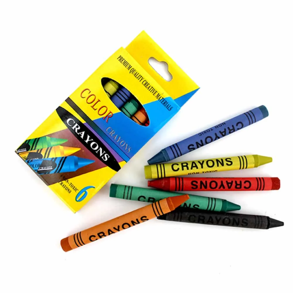 Paquete de 6 mini crayolas de colores / c-013 / s-2006a / ar073