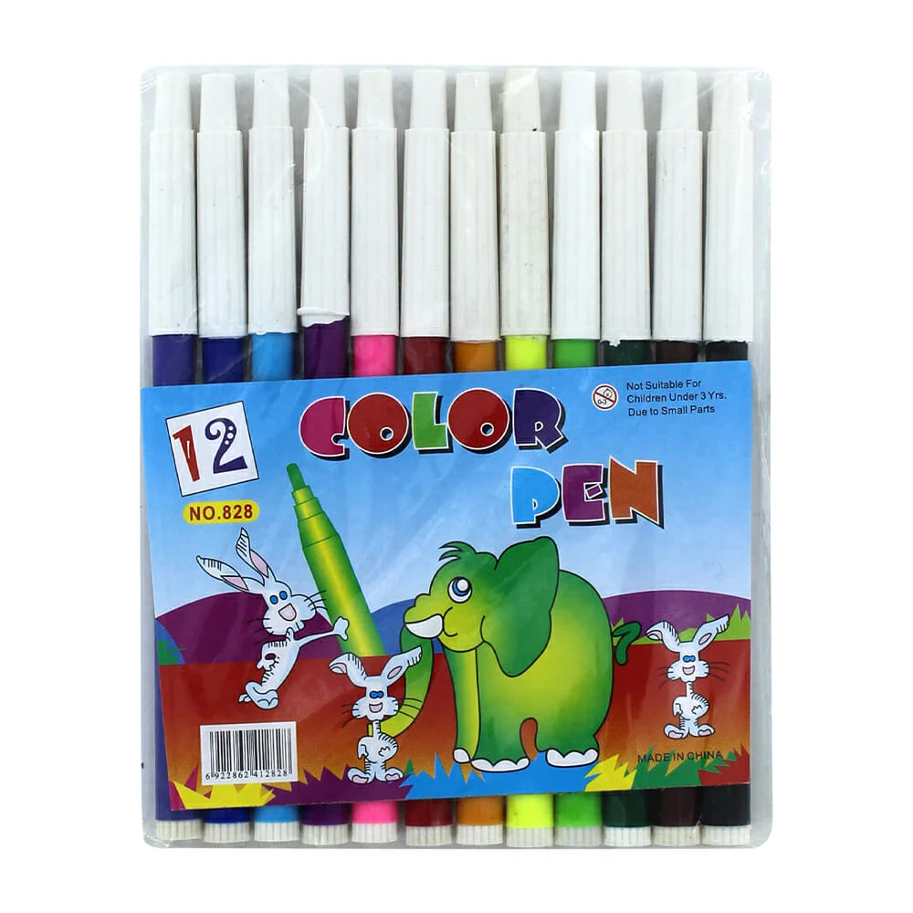 Blíster con 12 plumones marcadores de colores / color pen 828-12 / y-…