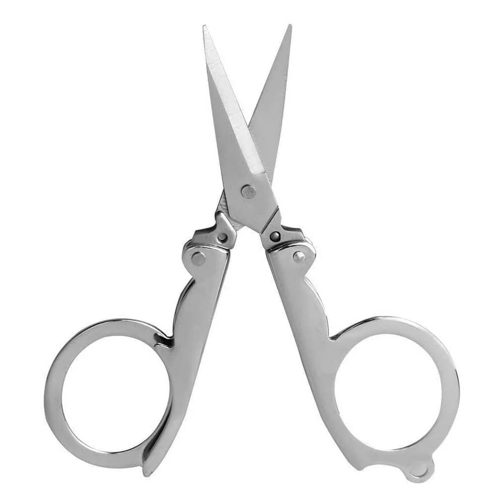 1pza Tijeras plegables metálicas chicas 8x5cm con estuche / folding s…