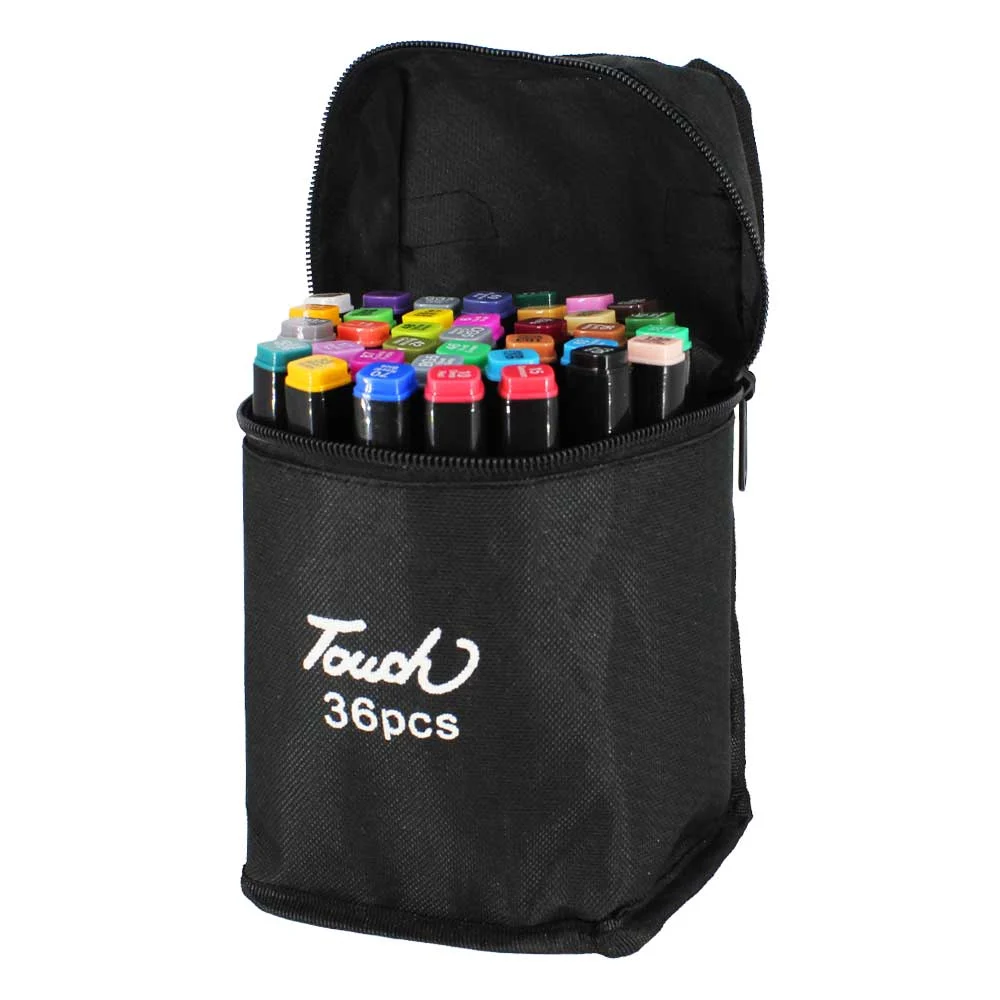 Estuche con 36 marcadores plumones touch youch youch doble punta de c…