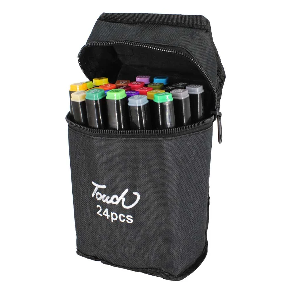 Estuche 24 plumones marcadores touch doble punta de colores / c5-046-…