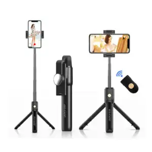 Bastón / tripie bluetooth plegable de 70cm, rotable y portable, con c…