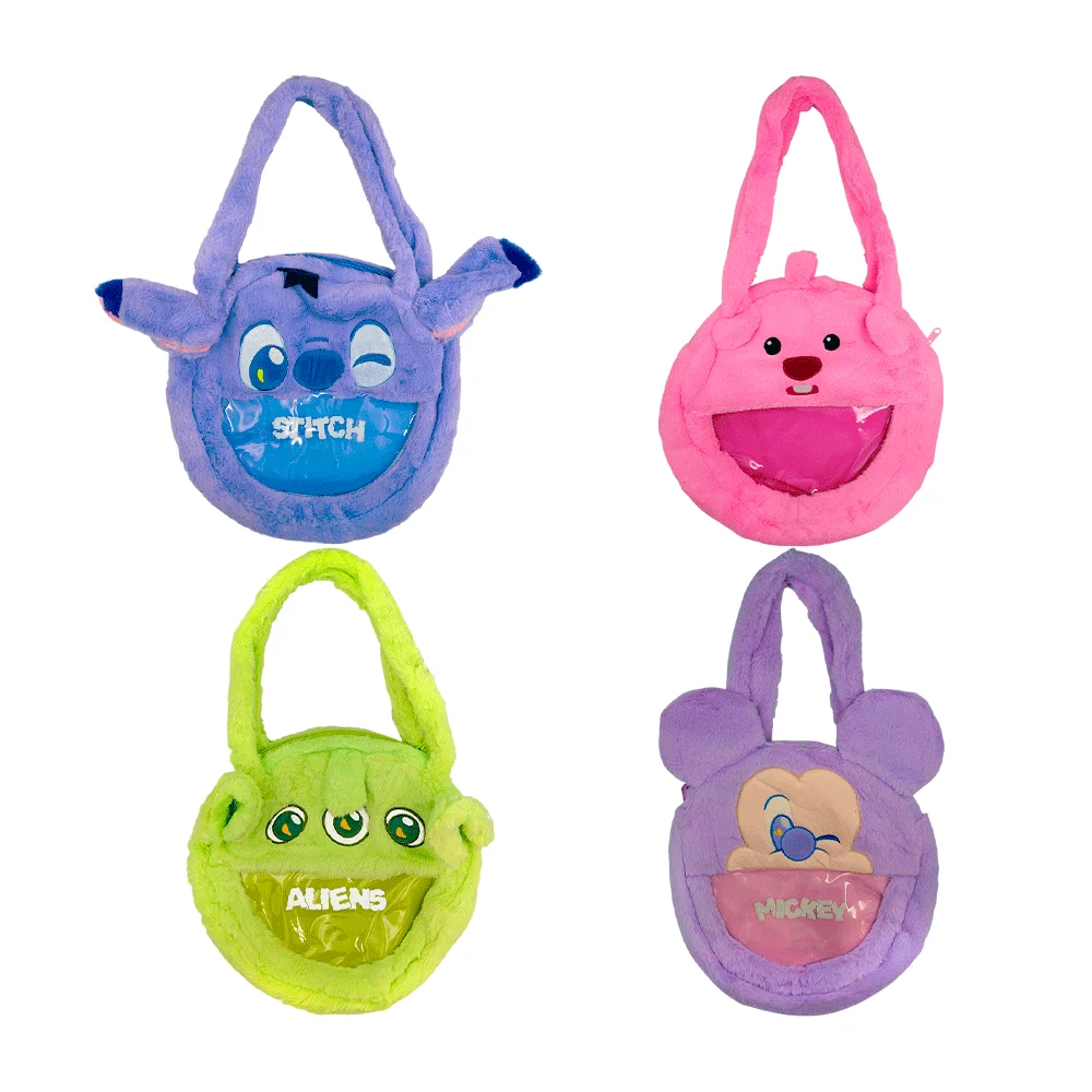 Bolsa redonda afelpada con diseño de personajes animados, surtido / z…