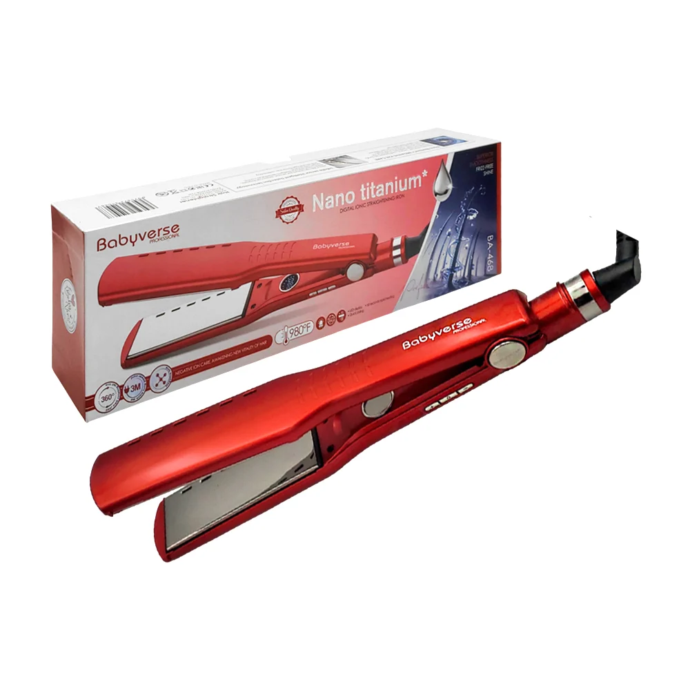 Plancha para el cabello profesional, con indicador led y botones late…