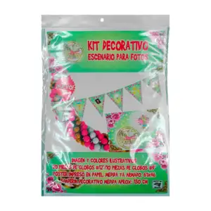 Kit decorativo de escenario para fotos con temática bautizo de niña