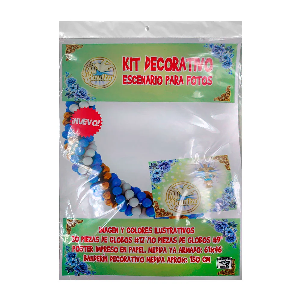 Kit decorativo de escenario para fotos con temática bautizo niño / ki…