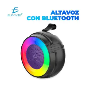1pza Bocina redonda, inalámbrica, con iluminación rgb y asa agarrader…