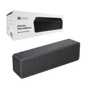 Bocina 1hora rectangular inalámbrica, conexión bluetooth, color negro…