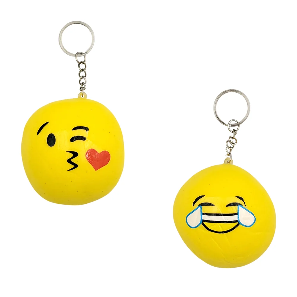 Llavero squeeze antiestrés con diseño de emoji, variedad de modelos /…