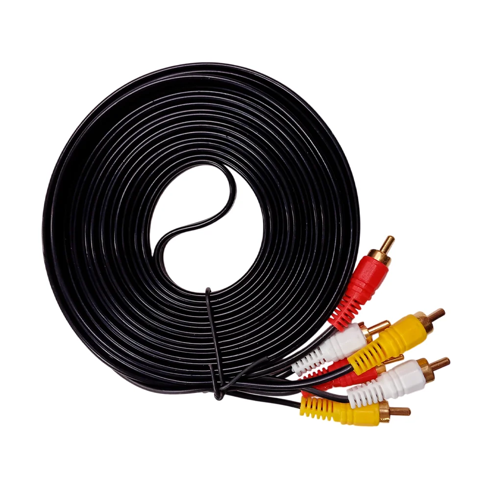 Cable Rca Audio Y Video Macho a Macho 5 Metros