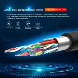 Cargador tipo C cables