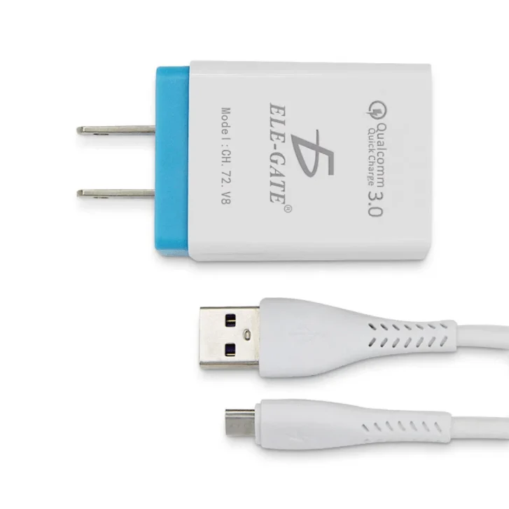 Combo cargador, cubo cargador + cable v8 / ch.72.v8