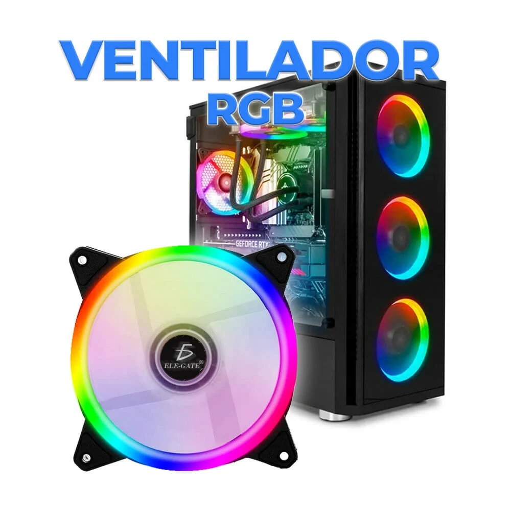 Ventilador para CPU, con luz RGB, sistema silencioso de enfriamiento …