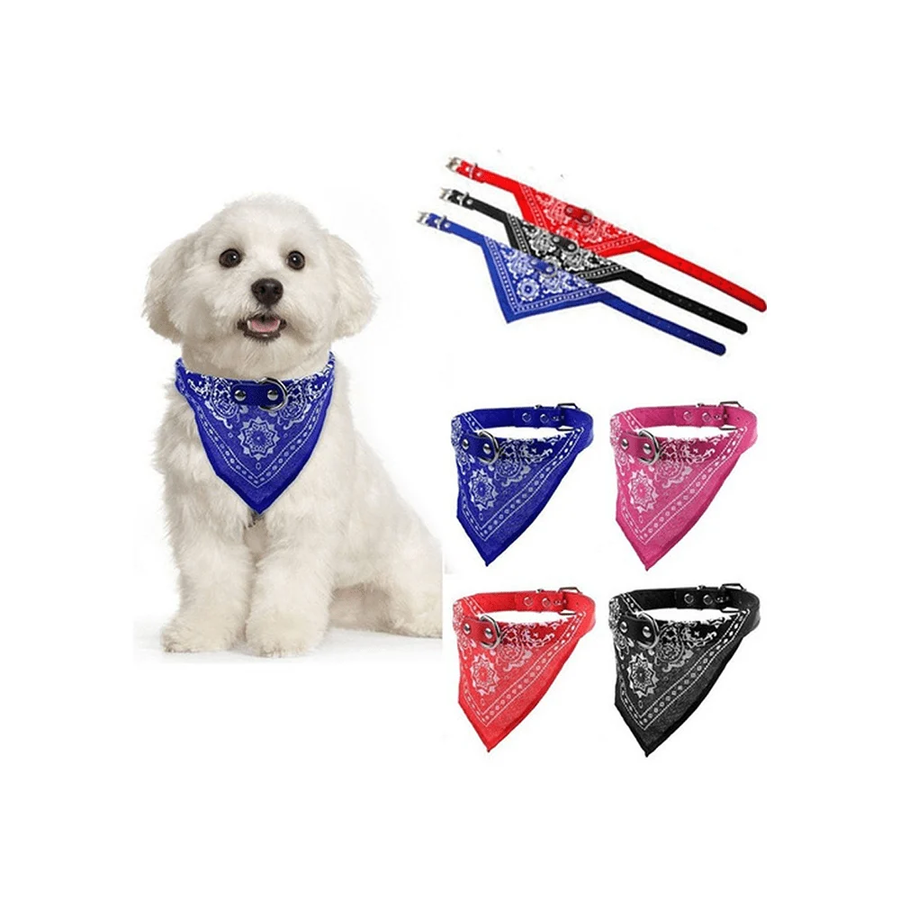 Collar con paliacate ajustable para mascotas, variedad de colores / j…