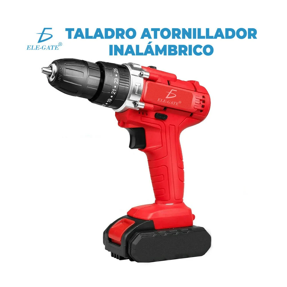 Destornillador inalámbrico con puntas intercambiables y 2 baterías de…