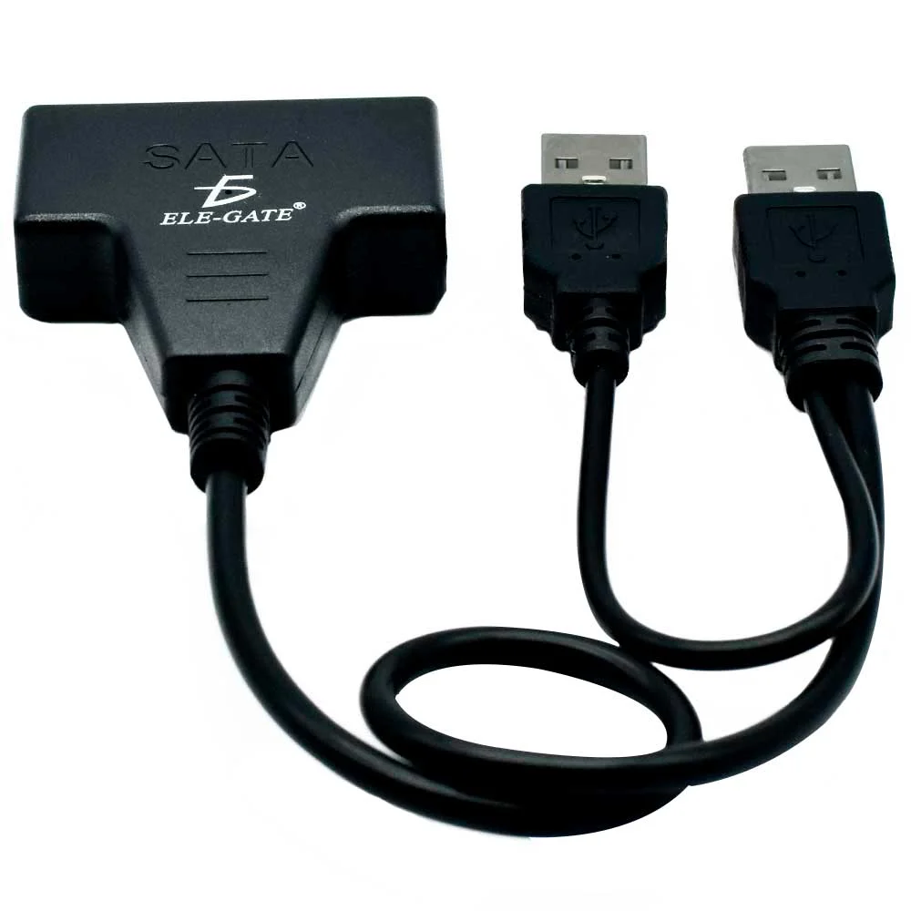 Cable adaptador de sata a usb 2.0, con doble puerto para discos duros…