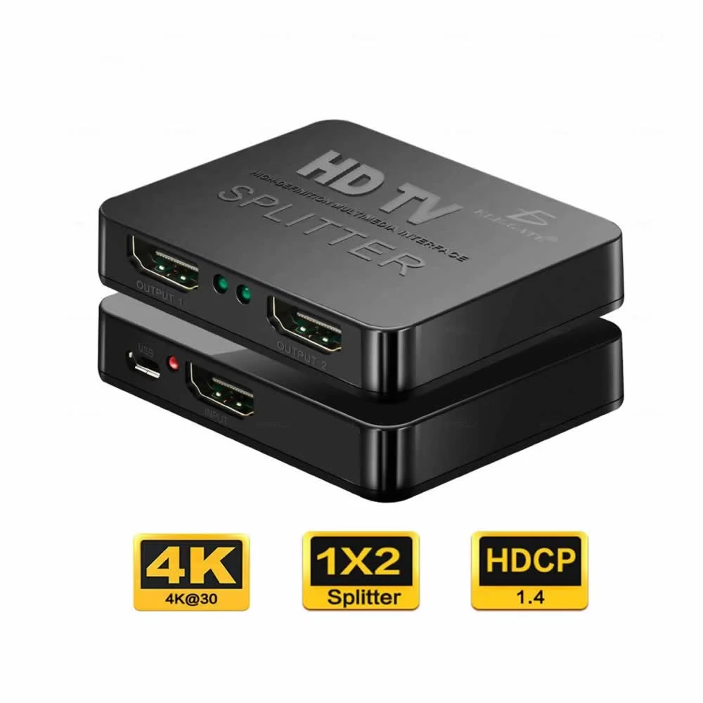 Splitter hdmi 1×2 divisor de señal 2k, 4k y 3d