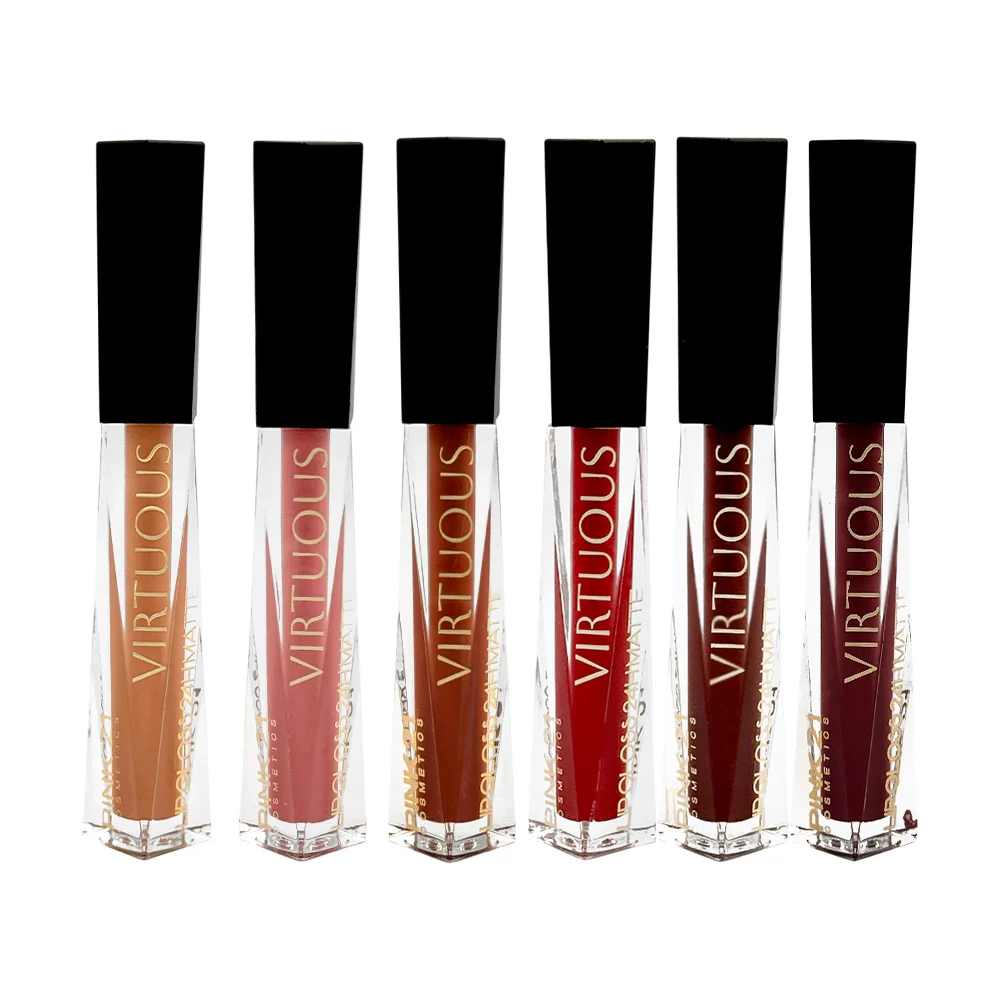1pza labial líquido gloss en tono mate de larga duración, 4.5ml, vari…