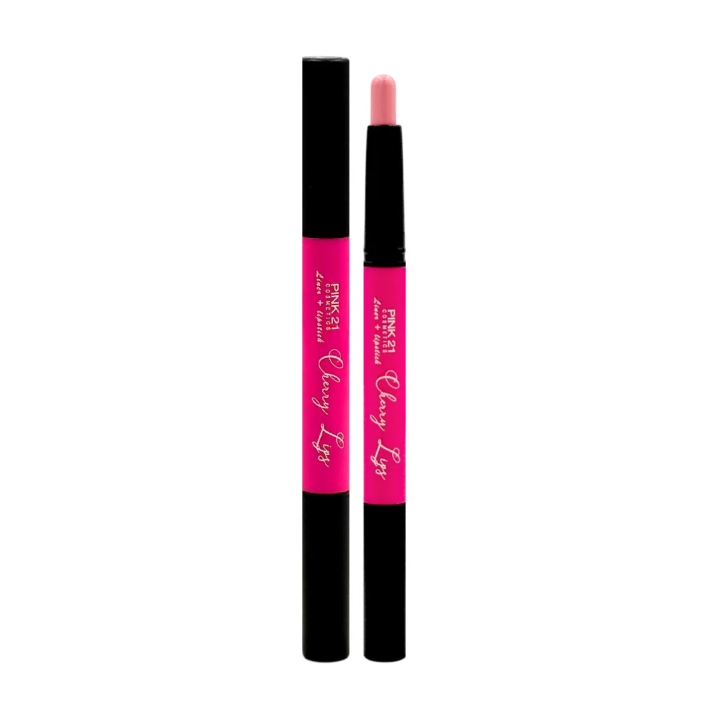 1pza lápiz cosmético 2 en 1 con delineador para labios + labial retrá…