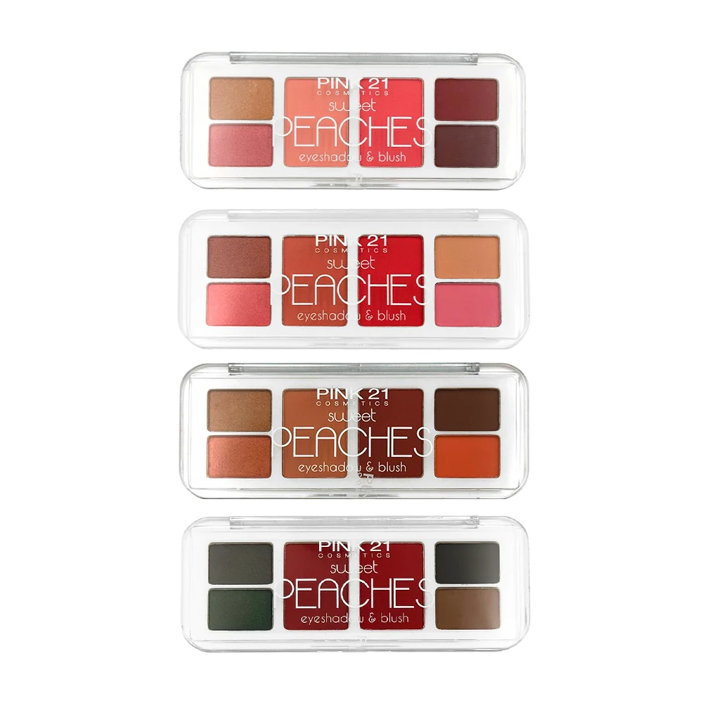 1pza paleta con 4 sombras para ojos y 2 rubores, variedad de tonos, 1…