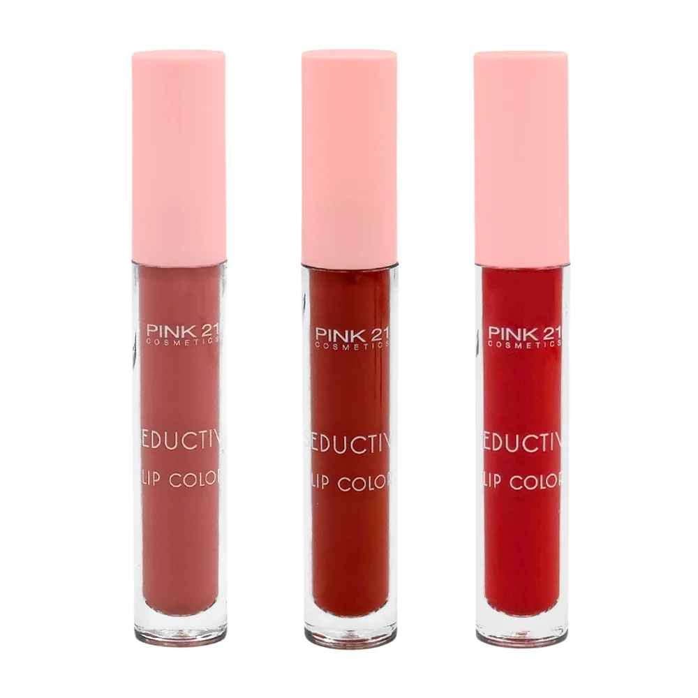 1pza brillo labial líquido lip color en tono mate con aplicador, 9ml,…
