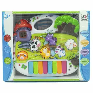 Piano interactivo de juguete con figuras de animales, luz y sonido / …