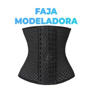 Faja de corrección de postura tipo corset negro con 4 varillas flexib…